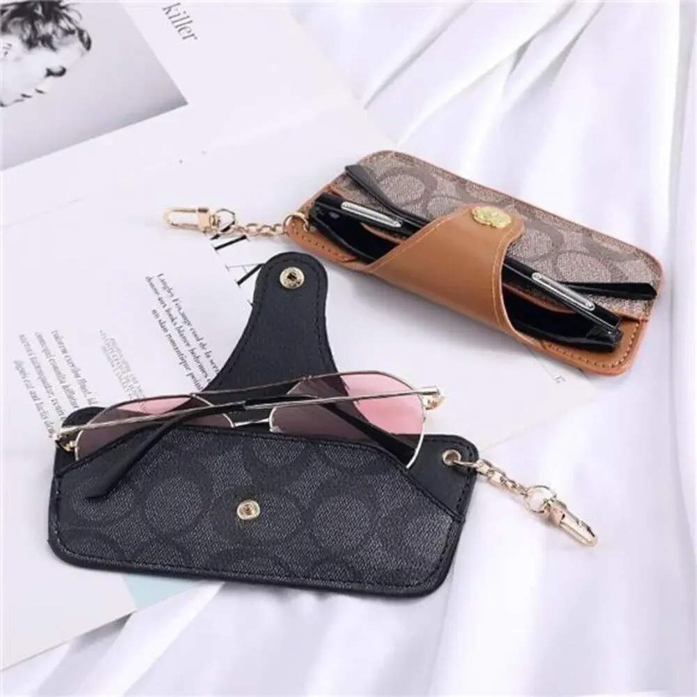 Soft Leather Sunglasses Bag, Travel Sunglass Holder Eyeglass Case